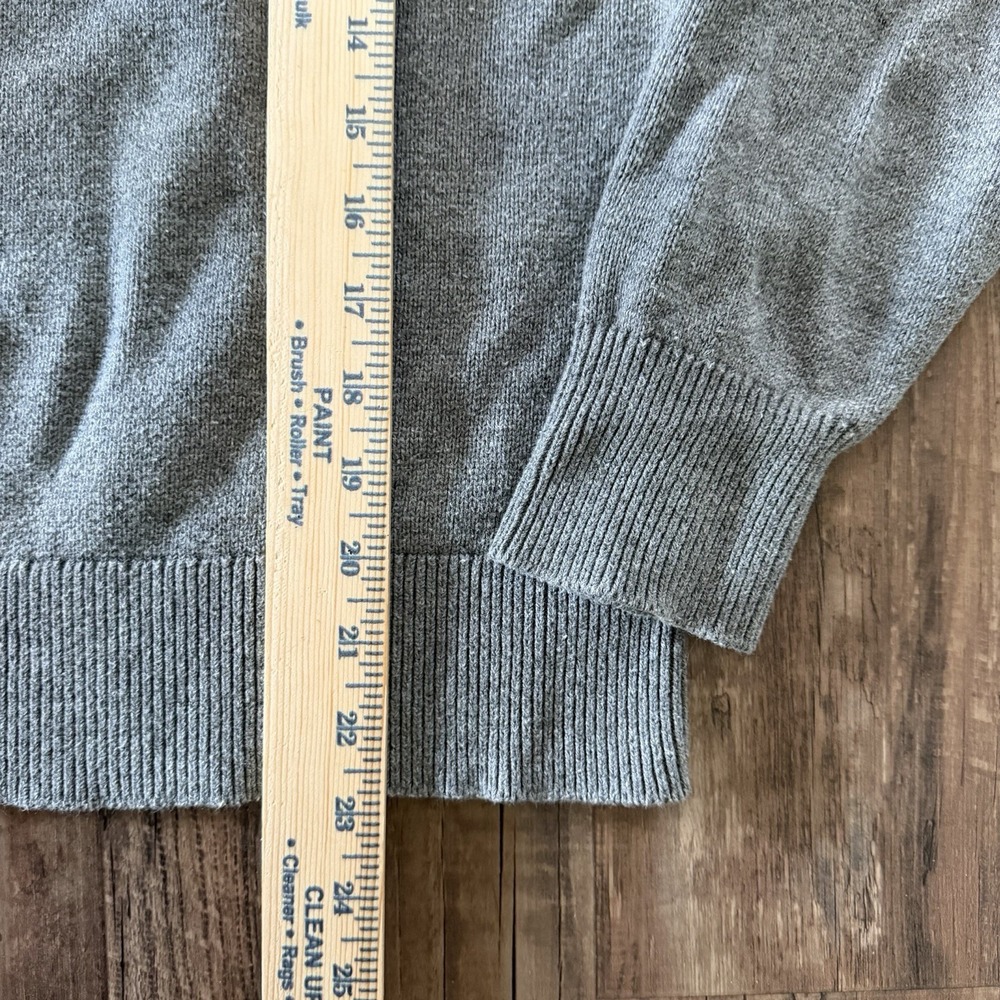 Alex Mill Carl Polo Sweater Chunky Wool Cotton Heather Grey S Preppy Fall Casual - Picture 6 of 8